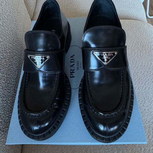 Prada Shoes - Prada Women Black Loafers